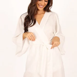 Nuala Linen Robe - Ivory(XS/S)